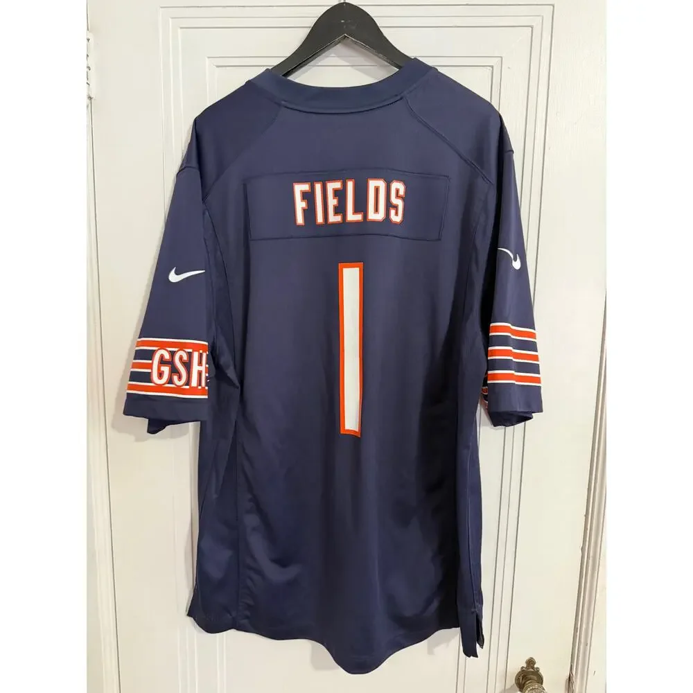 Justin Fields Chicago Bulls Nike NFL Football Jersey Men's Size XL - Picture 2 of 9